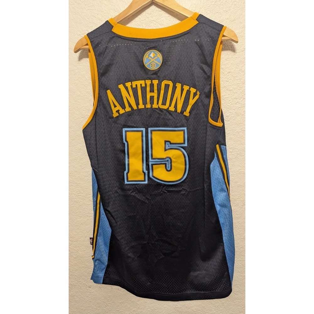 Vintage Denver Nuggets Carmelo Anthony 15 Basketball Jersey Reebok Mens Medium